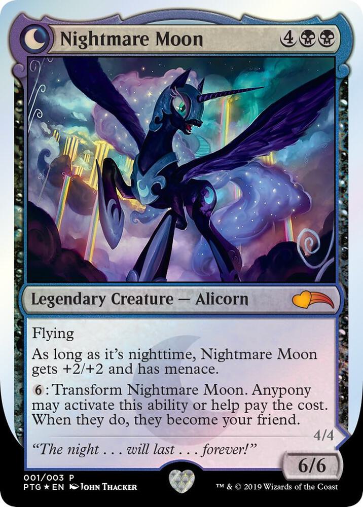 Nightmare Moon / Princess Luna - Legendary Creature -Alicorn - Black