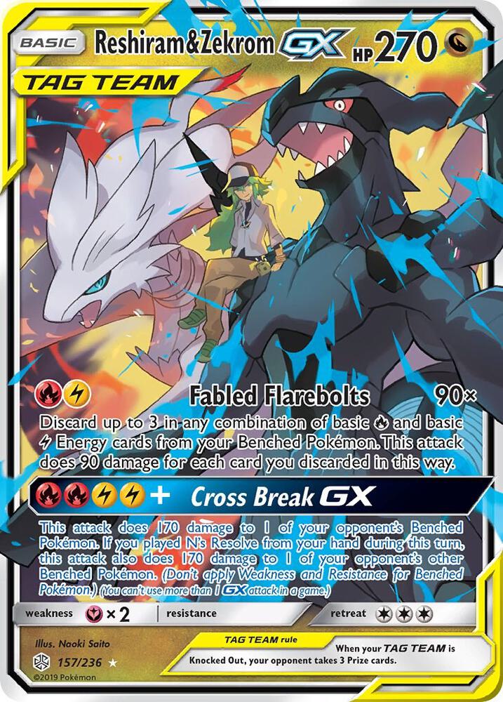 Reshiram & Zekrom GX - Dragon - Tag Team – Infinity Flux