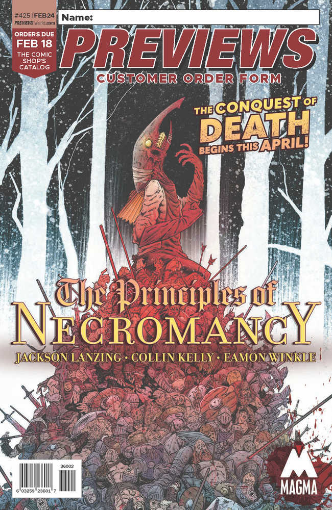 Previews #427 April 2024 Customer Order Form Extras