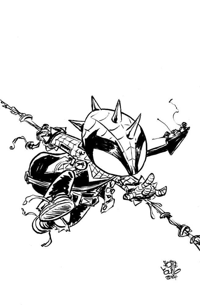 Amazing Spider-Man #52 Skottie Young'S Big Marvel Virgin Black And White Variant 1:50