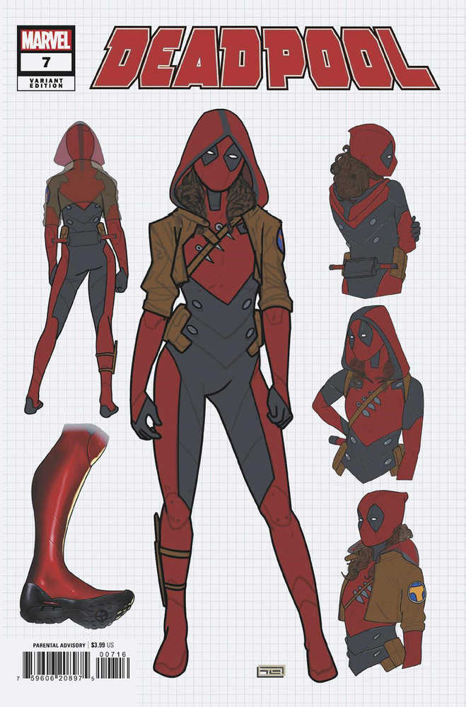 Deadpool #7 1:25 Taurin Clarke Design Variant