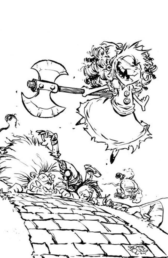 I Hate Fairyland (2022) #17 Cover D 1 in 25 Skottie Young Black & White Full Art Variant (Mature)