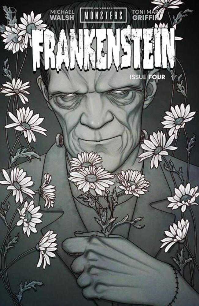 1:25 Universal Monsters Frankenstein #4 (Of 4) Jenny Frison Classic Horror Black & White Variant