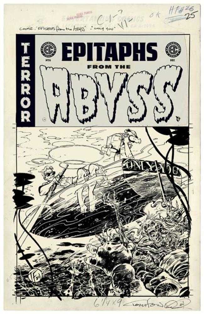 EC Epitaphs From The Abyss #6 (Of 12) Cover D 1:20 Inc Tom Fowler Black & White Artist Edition Variant