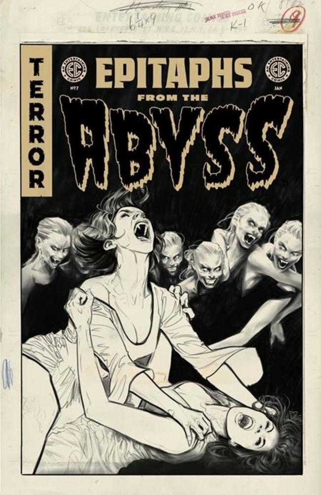 1:20 EC Epitaphs From The Abyss #7 Joelle Jones Black & White Artist Edition Variant