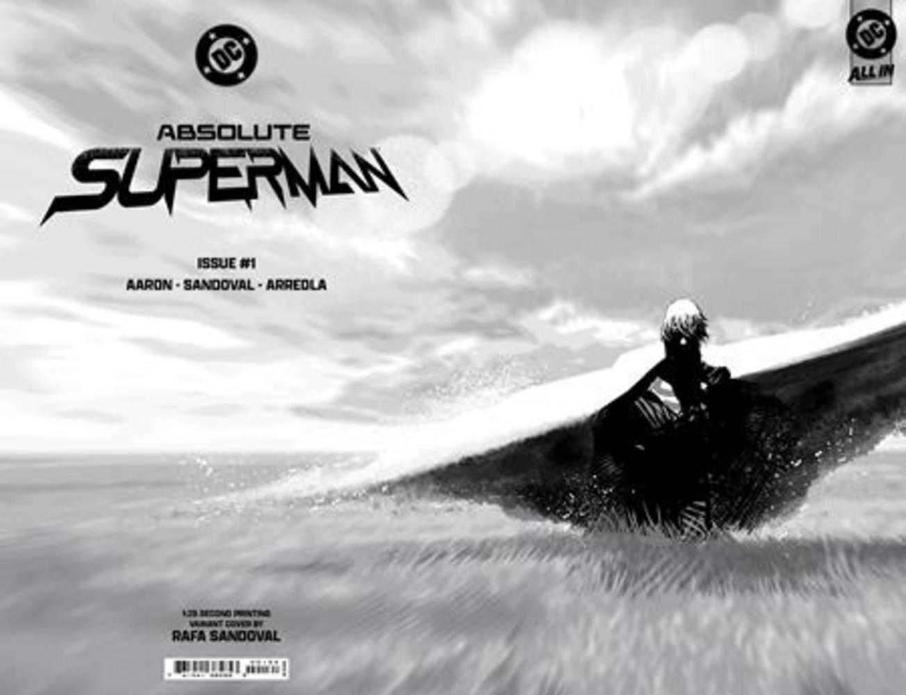 Absolute Superman #1 2nd Print 1:25 Rafa Sandoval Concept Wraparound Card Stock Variant