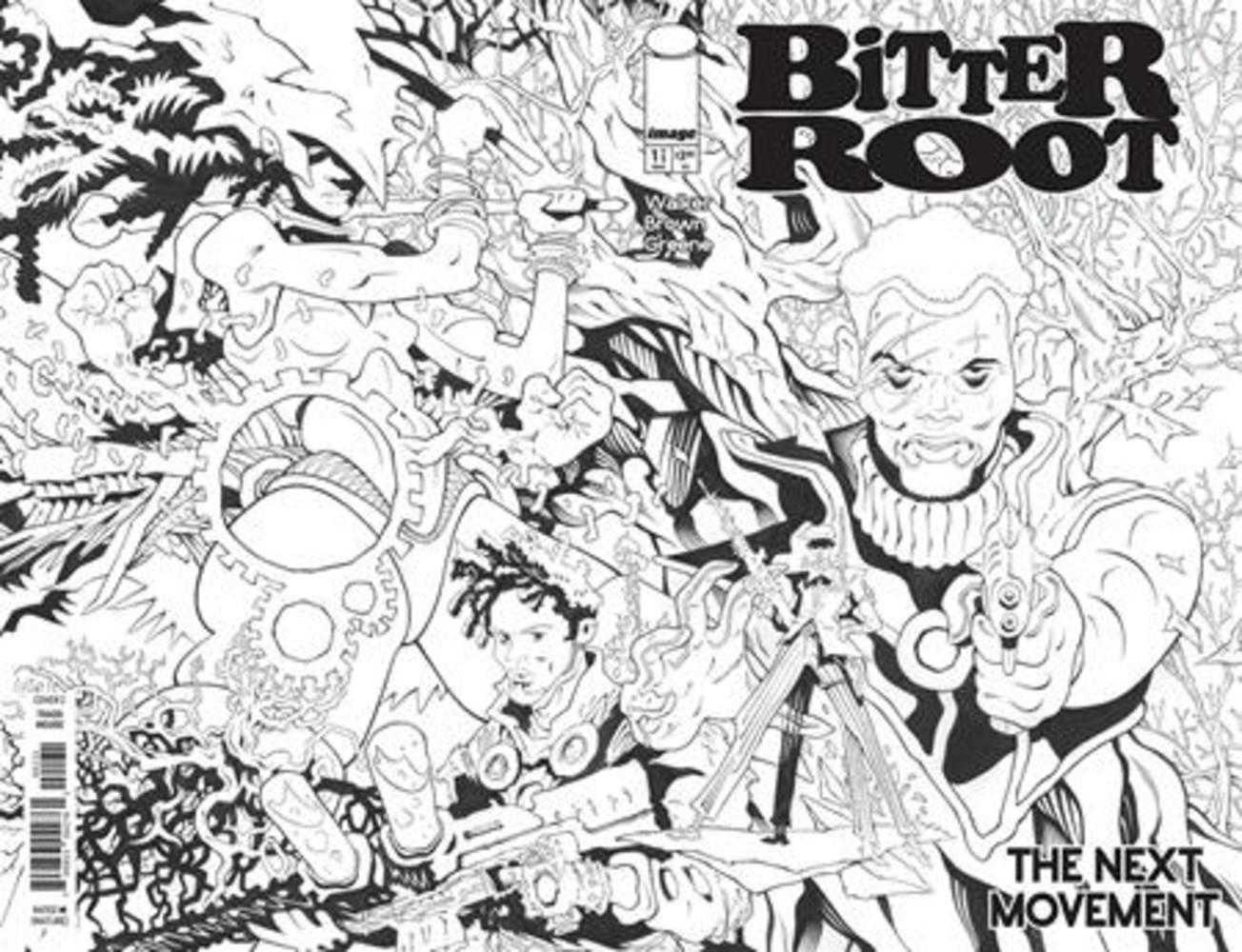 1 in 25 Bitter Root The Next Movement #1 (Of 5) Cover C Tradd Moore Wraparound Raw Art Variant (Mature)