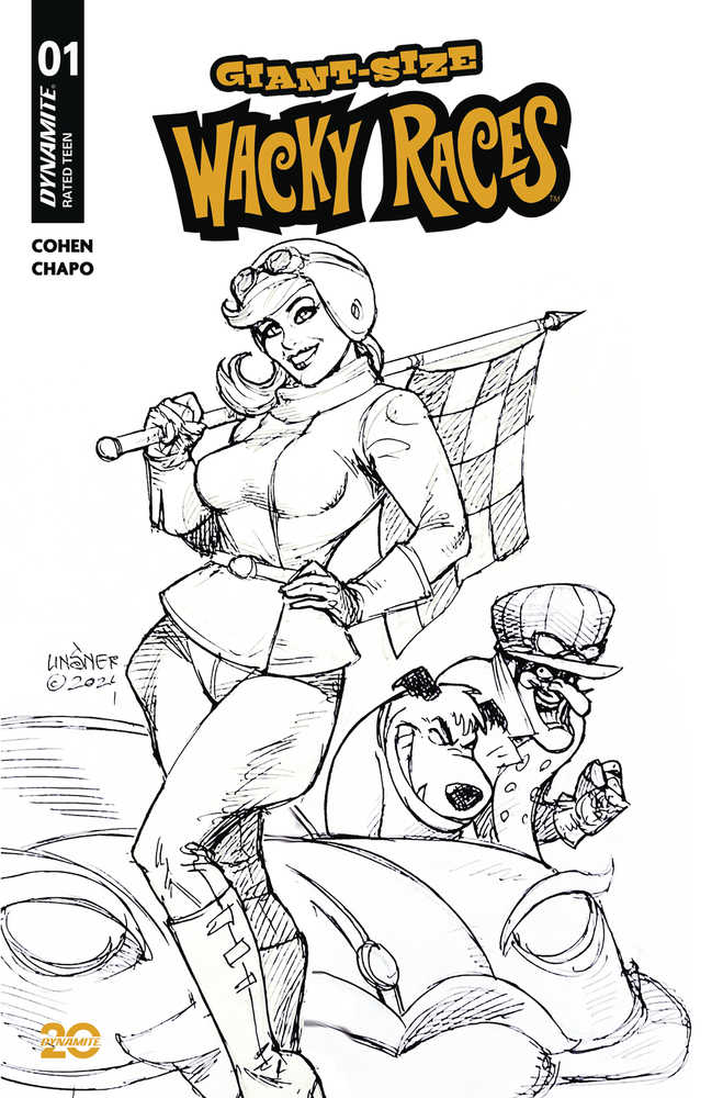 Giant-Size Wacky Races #1 1:10 Variant Edition Linsner Line Art