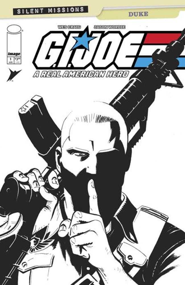 G.I. Joe A Real American Hero Duke #1 (One Shot) 1:10 Wes Craig Black & White Variant