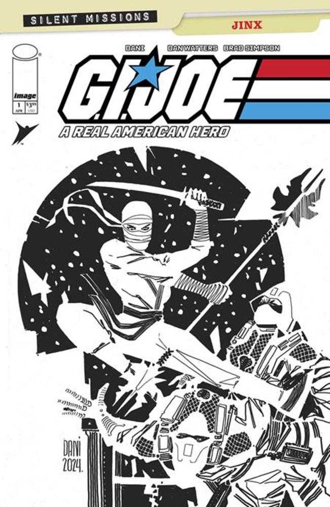 G.I. Joe A Real American Hero Jinx #1 (One Shot) 1:10 Dani Black & White Variant