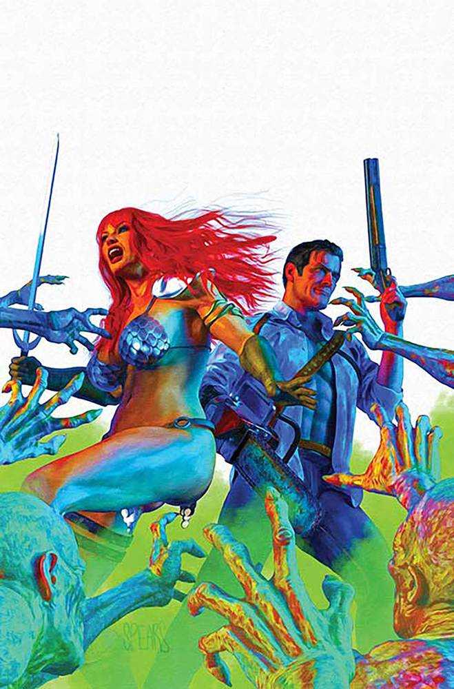 Red Sonja vs Aod #1 1:20 Variant Edition Spears White *Damaged*