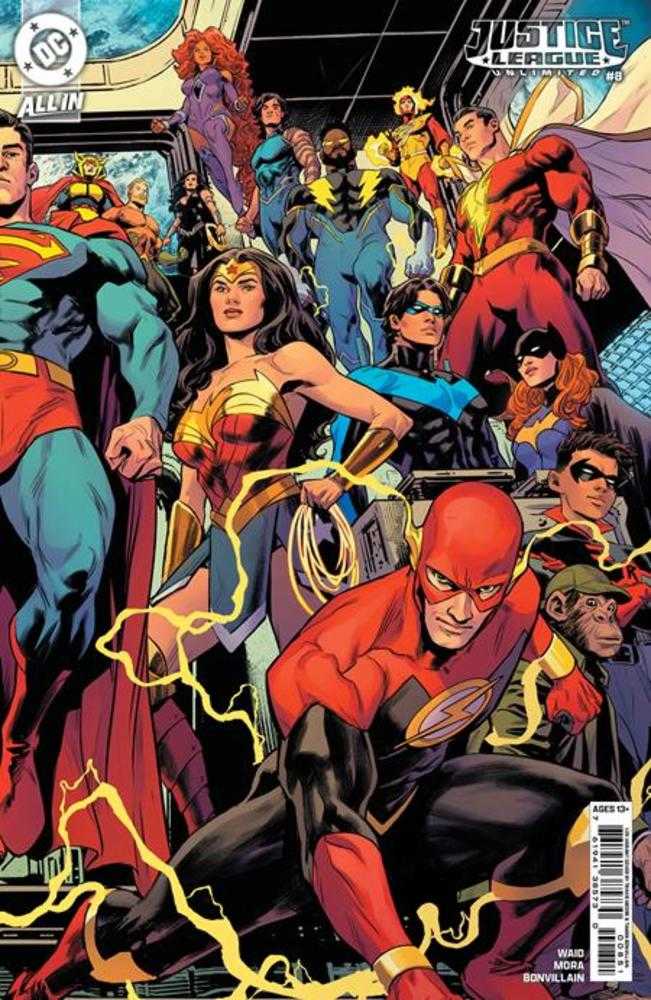 Justice League Unlimited #8 Cover G 1:25 Travis Moore Connecting Card Stock Variant (We Are Yesterday)