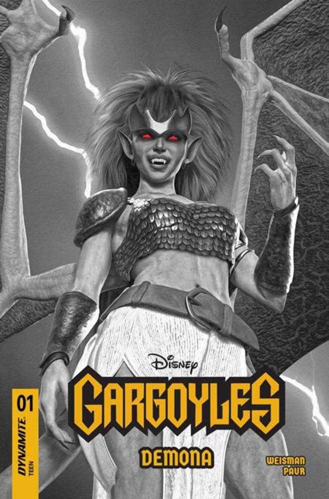 Gargoyles Demona #1 1:7 Cover U Inc Mark Spears Black & White Variant