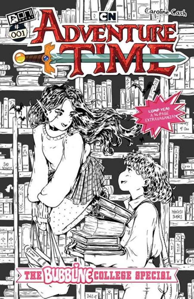 Adventure Time (2025) The Bubbline College Special # 1 (One Shot) 1:10 Cover D Chloe Stawski Black & White Variant