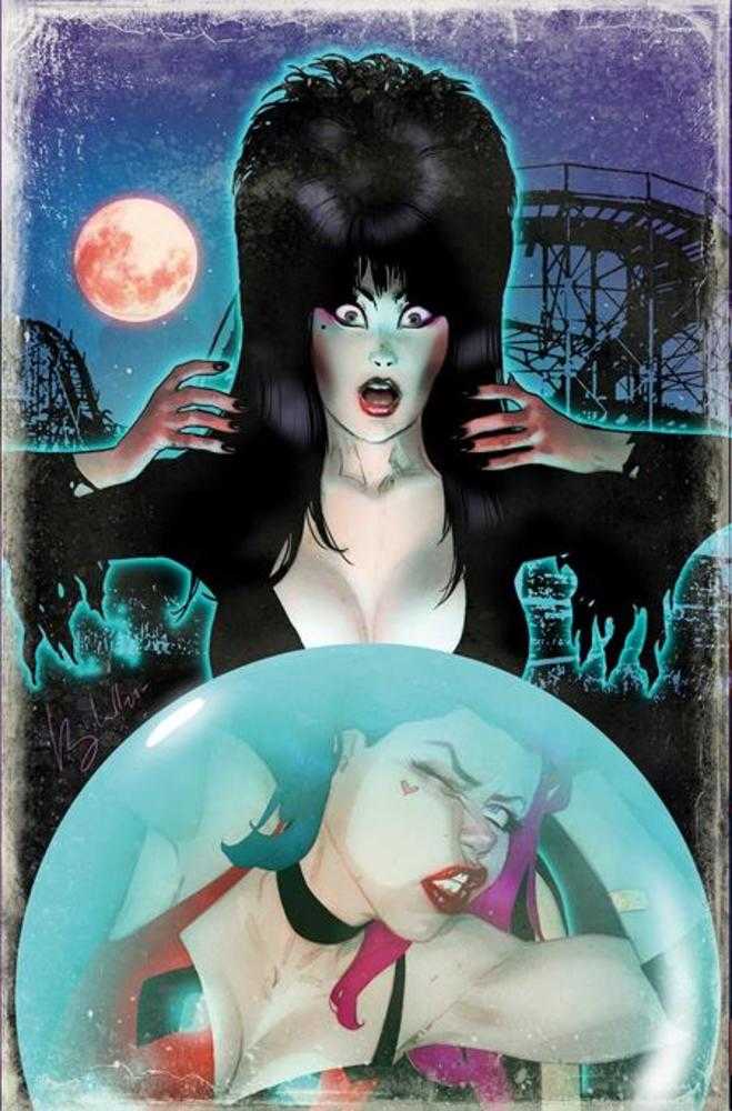 Harley Quinn X Elvira #1 1:10 Cover N Ben Caldwell Full Art Variant