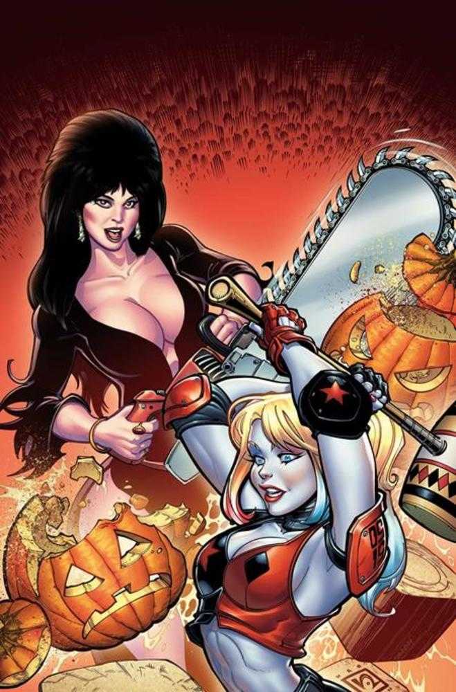 Harley Quinn X Elvira #1 1:40 Cover U Chad Hardin Full Art Variant