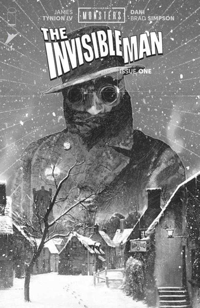 Universal Monsters The Invisible Man #1 (Of 4) 1:25 Cover D Joshua Middleton Classic Horror Black & White Variant