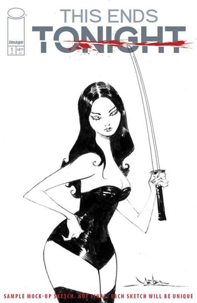 This Ends Tonight #1 (Of 3) Cover F Inc 1:500 Jae Lee Convention Sketch Variant