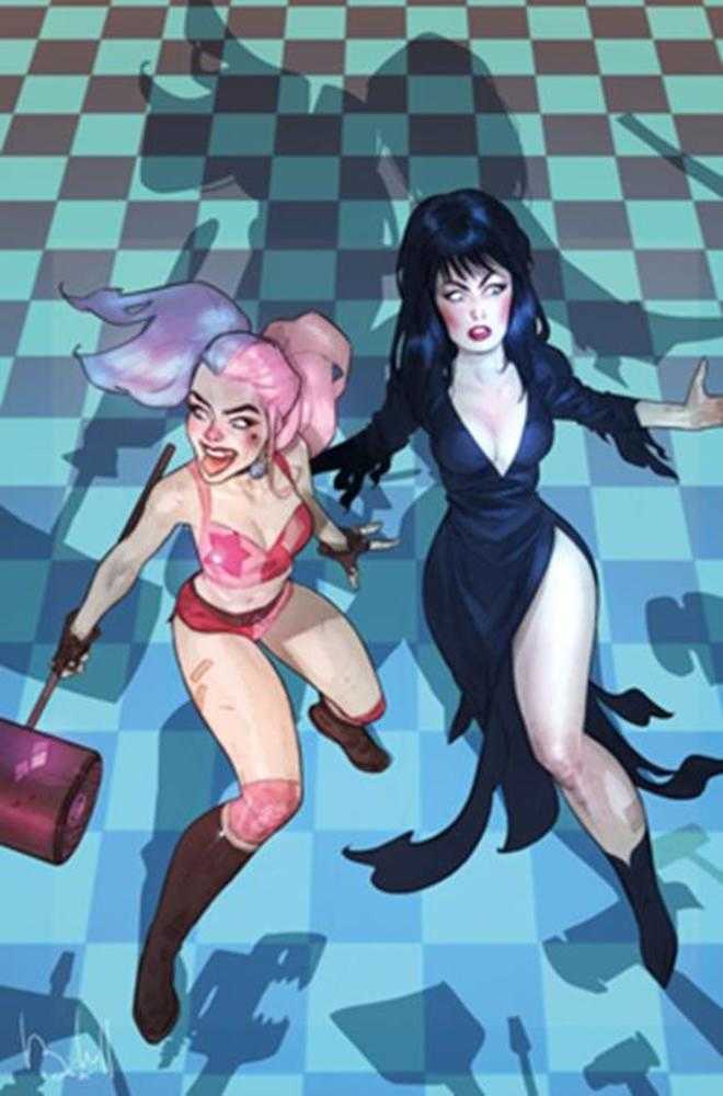 Harley Quinn X Elvira #2 1:10 Cover L Ben Caldwell Full Art Variant