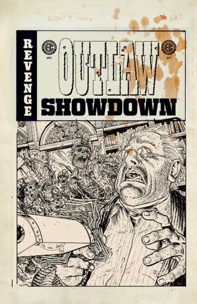 EC Outlaw Showdown #1 1:20 Cover E Tony Moore Black & White Artist Edition Variant