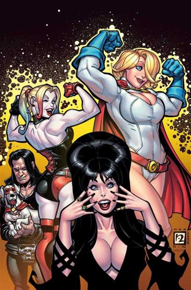 Harley Quinn X Elvira #3 1:15 Cover J Chad Hardin Full Art Variant