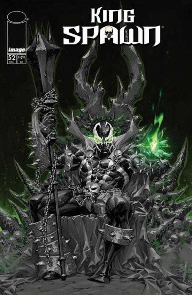 King Spawn #52 Cover B Kael Ngu Black & White Variant