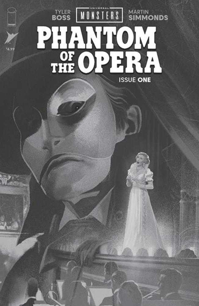 Universal Monsters Phantom Of The Opera #1 (Of 4) 1:25 Cover D Joshua Middleton Black & White Classic Horror Variant