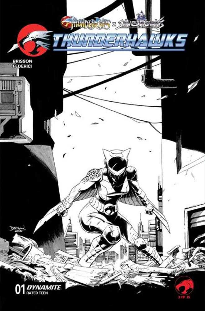Thundercats X Silverhawks Thunderhawks #1 1:10 Cover I Declan Shalvey Line Art Variant