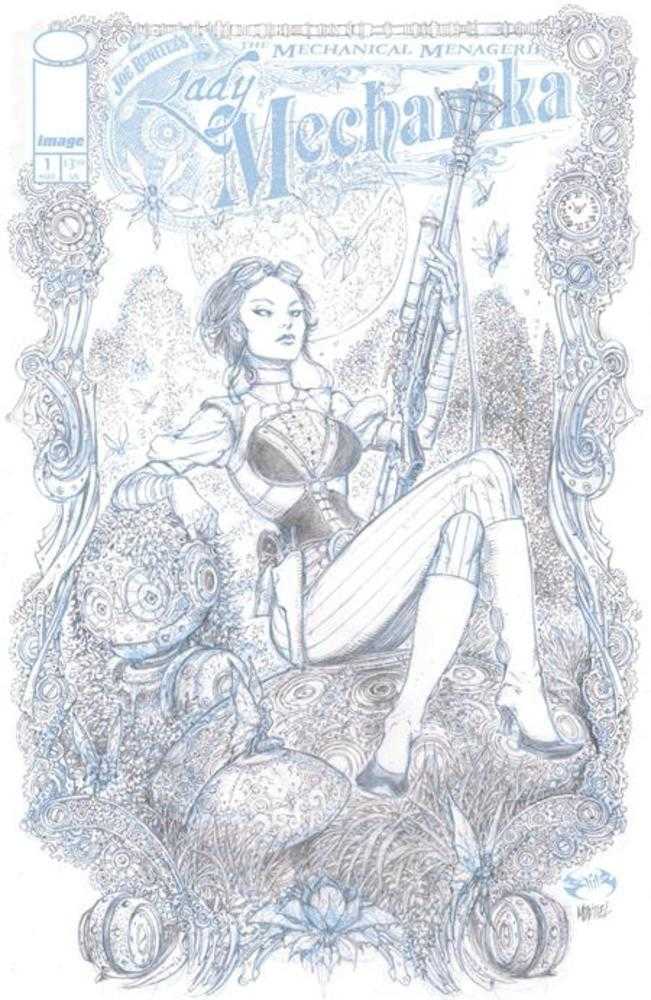 Lady Mechanika The Mechanical Menagerie #1 (Of 4) 1:10 Cover C Joe Benitez & Martin Montiel B &W Variant