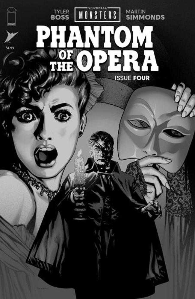 Universal Monsters Phantom Of The Opera #4 (Of 4) 1:25 Cover D Ryan Sook Black & White Classic Horror Variant