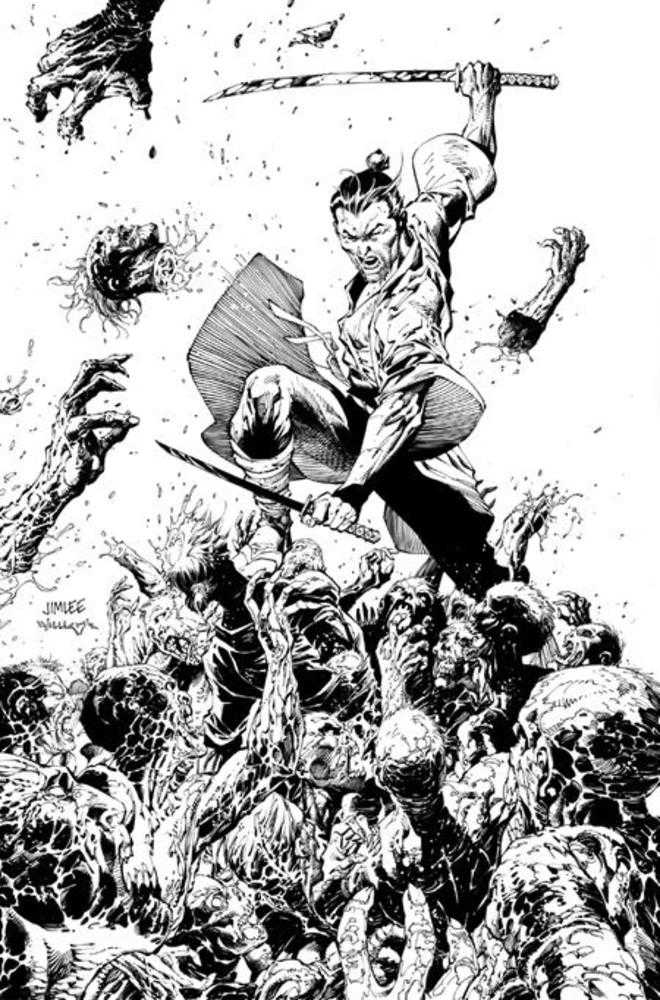 Dead Samurai #8 1:10 Cover D Jim Lee Black & White Full Art Variant (Mature)