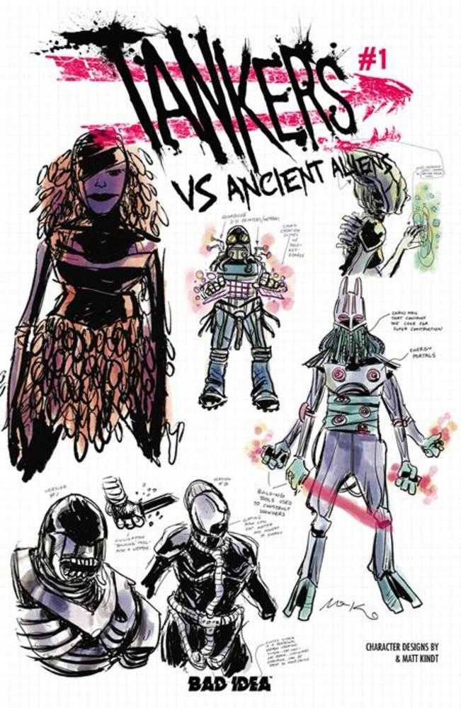 Tankers vs Ancient Aliens #1 (Of 4) 1:20 Cover F Matt Kindt Design Variant