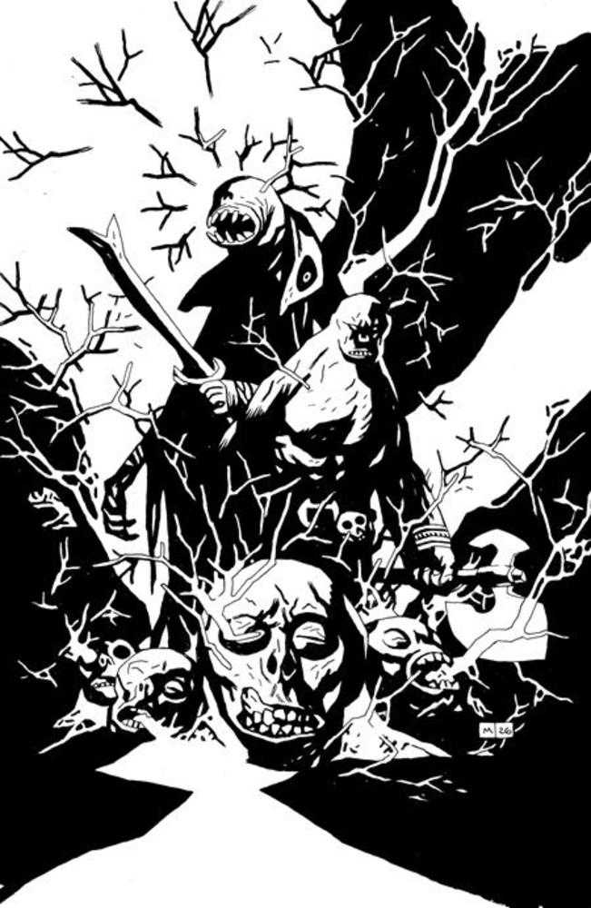 Red Roots #1 1:50 Cover I Mike Mignola Black & White Full Art Variant
