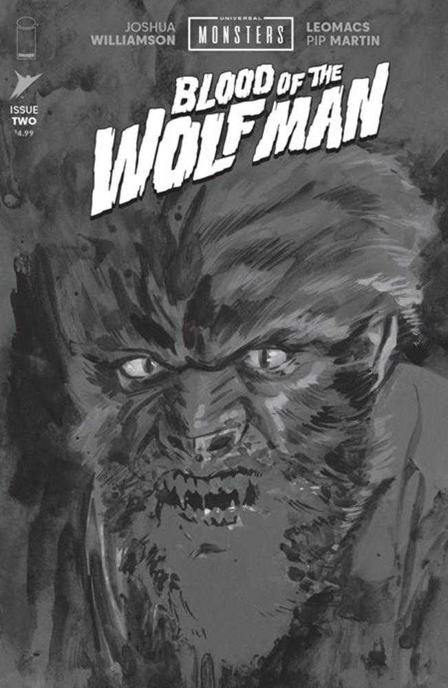 Universal Monsters Blood Of The Wolf Man #2 (Of 4) 1:25 Cover D Jacob Phillips Black & White Classic Horror Variant