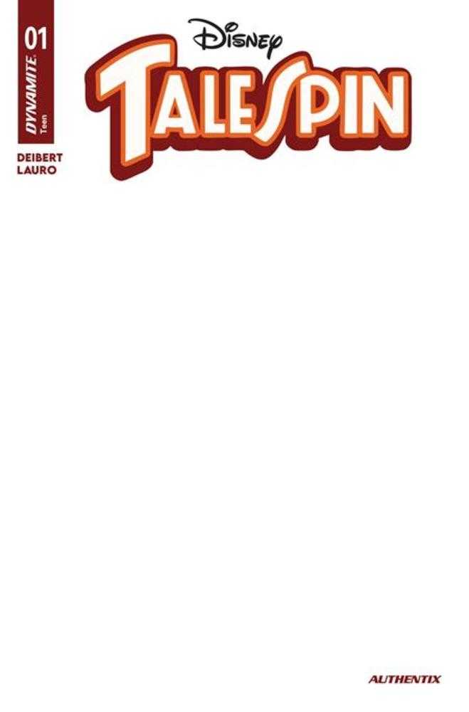 Talespin #1 Cover G Blank Authentix Variant