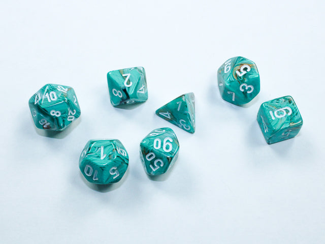 Marble Mini-Polyhedral Oxi-Copper™/white 7-Die Set