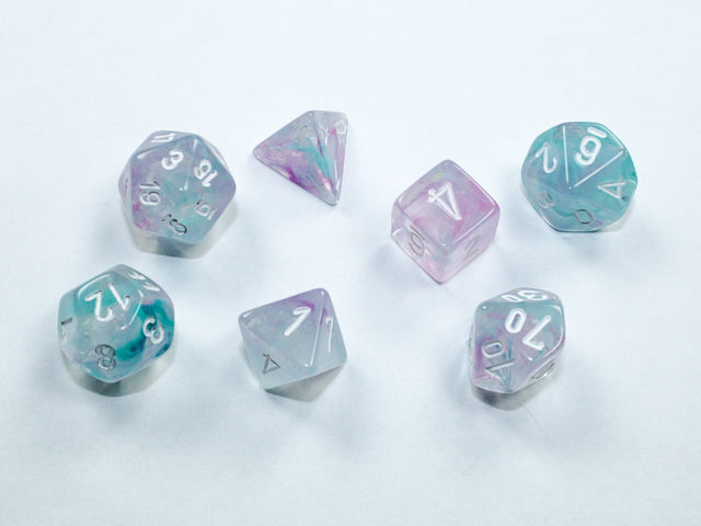 Nebula® Mini-Polyhedral Wisteria/white 7-Die set