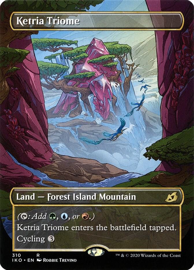 triome cards mtg Land Cassette Proxies (One Of Every) Swamp Forest Island Zagoth Triome Ikoria: Lair