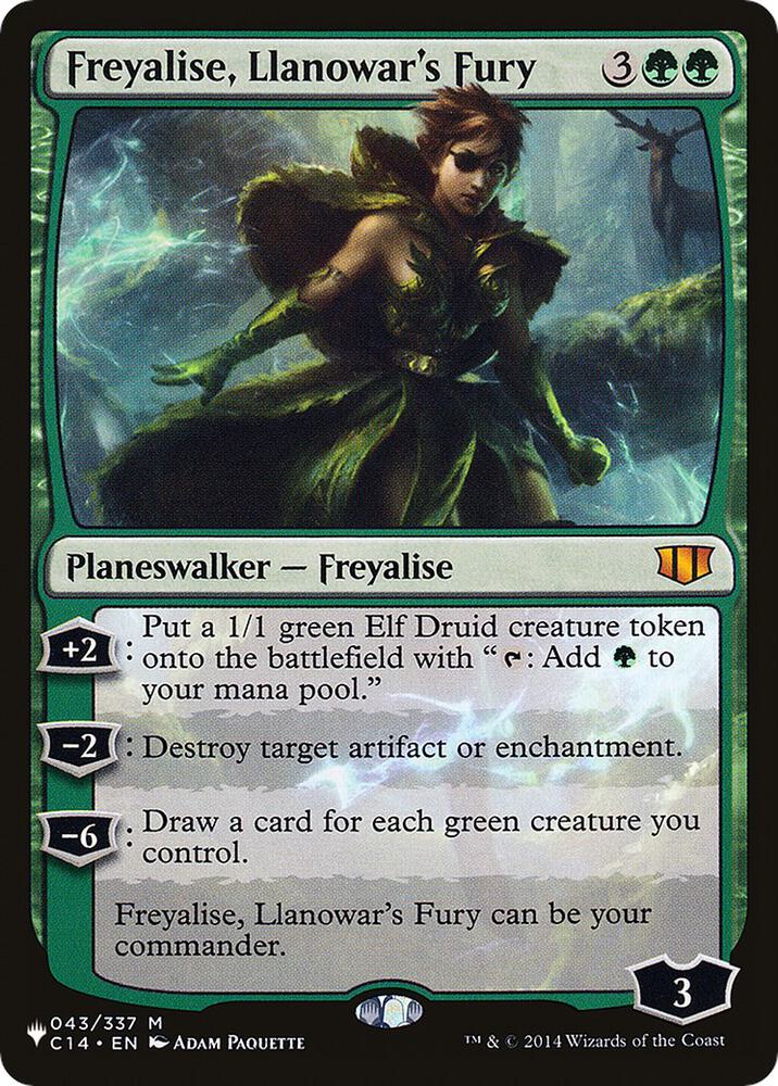 Freyalise, Llanowar's Fury - Green
