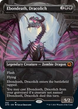 Ebondeath, Dracolich - Legendary Creature - Zombie Dragon Black