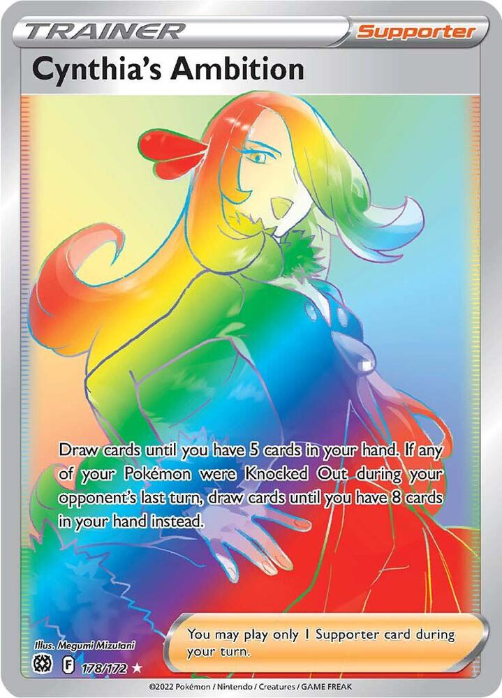 pokemon rainbow trainer cards Cynthia's Ambition - Trainer