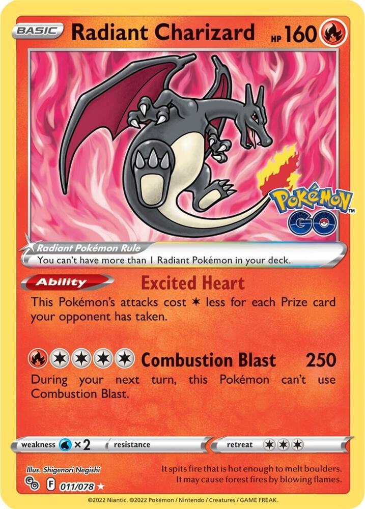 Radiant Charizard - Fire