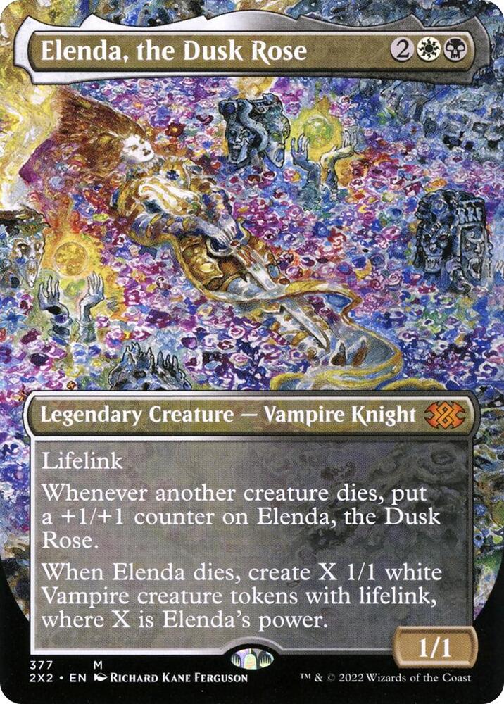 Elenda, the Dusk Rose - White/Black