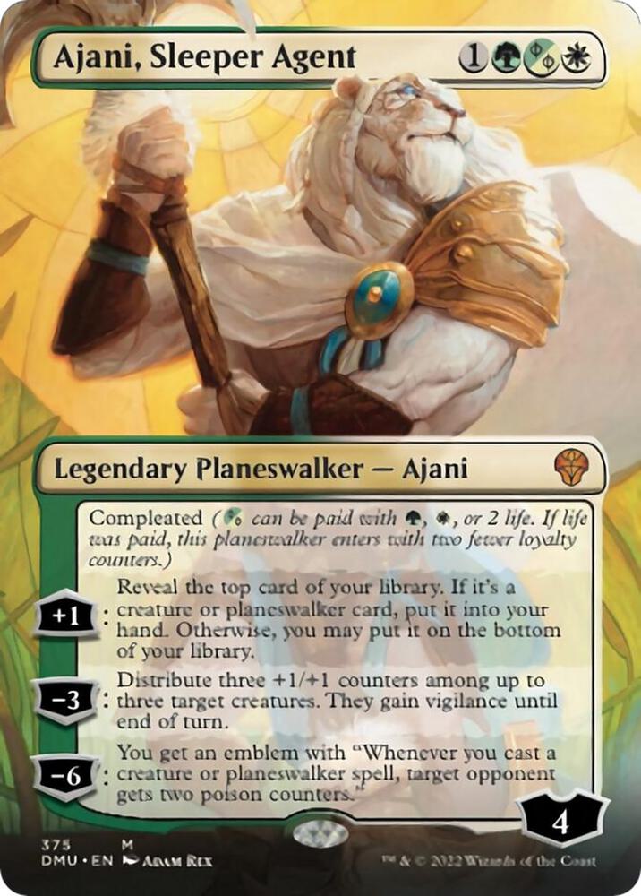 green and white cards mtg Ajani, Sleeper Agent
