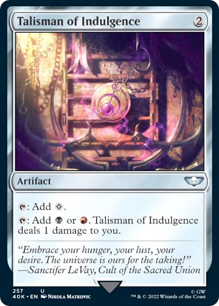 Talisman of Indulgence - Artifact