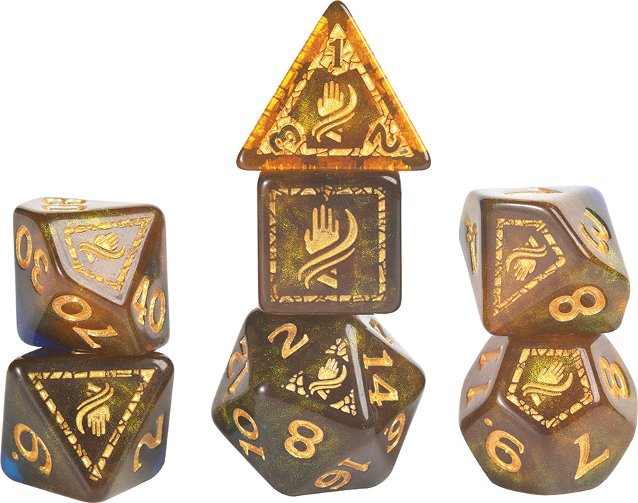 Dungeons & Dragons: Adventure Dice - Monk Blue/Gold