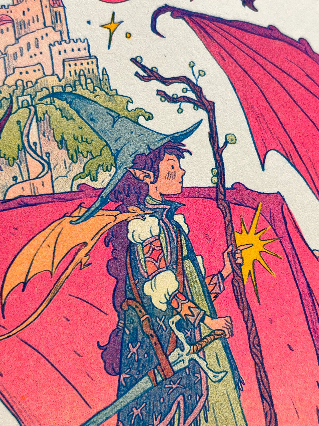 Dragon Witch Riso Print - Natalie Andrewson
