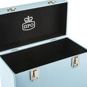 GPO Retro 12" Vinyl Record Case 35 Count Capacity with Removable Lid - Blue