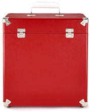 GPO Retro 12" Vinyl Record Case 35 Count Capacity with Removable Lid - Red
