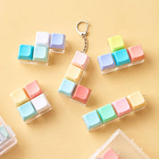 Pastel/Clear LED Tetris  Clicker Keyboard Keycap Keychain